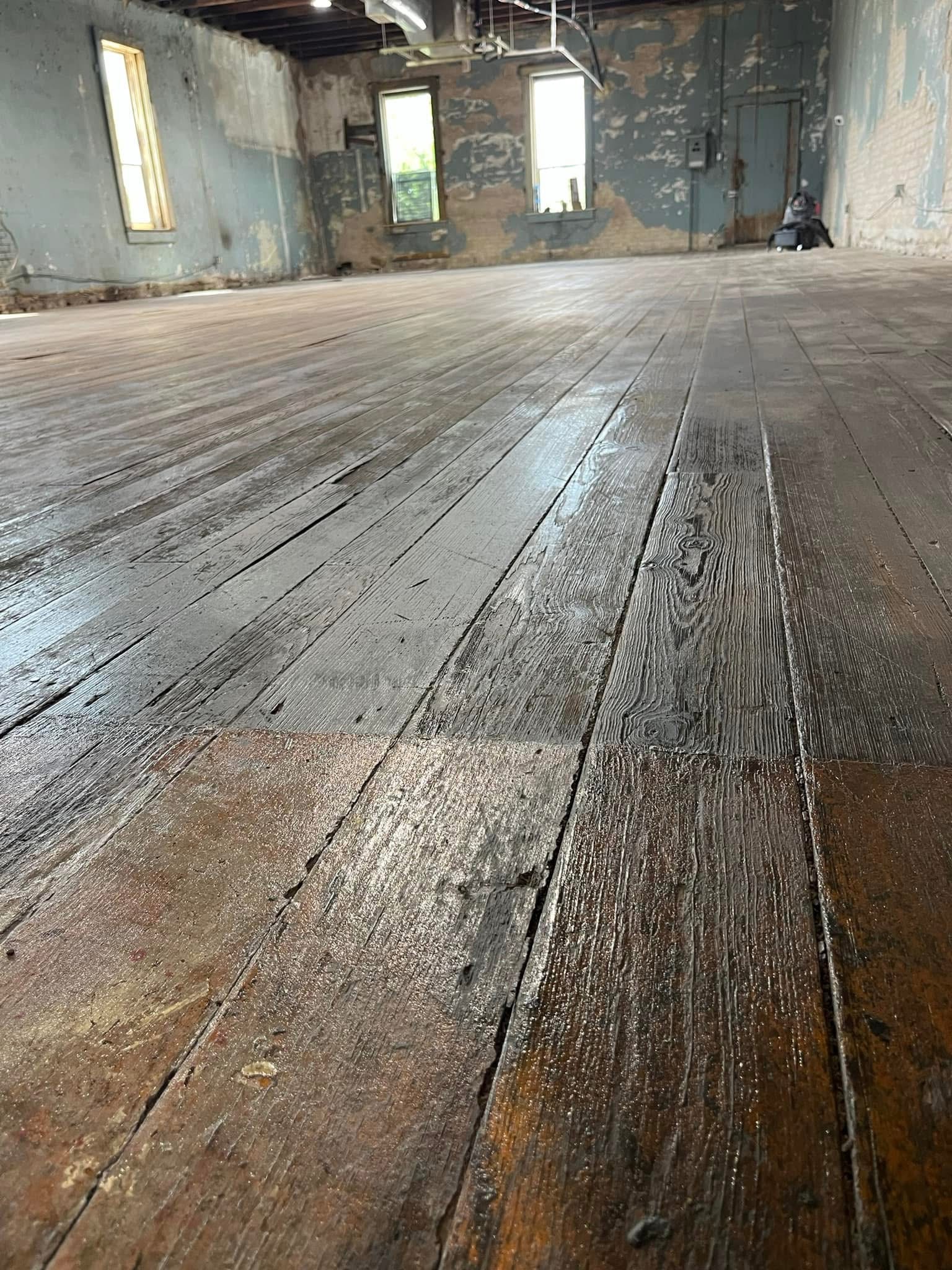 Commercial floor after cleaning